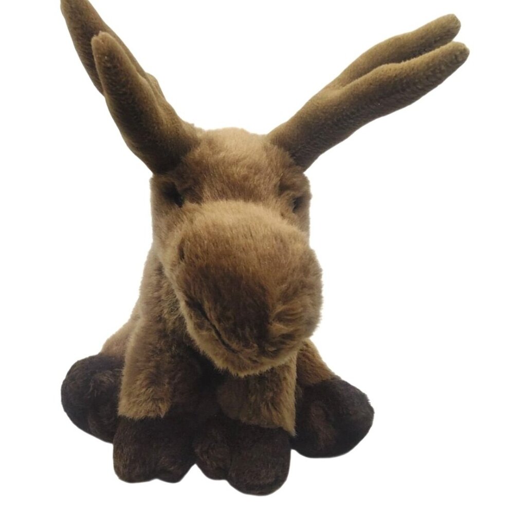 Tiger Tale Toys 2017 Moose Plush Stuffed Animal 12" Brown Soft Cuddly Toy